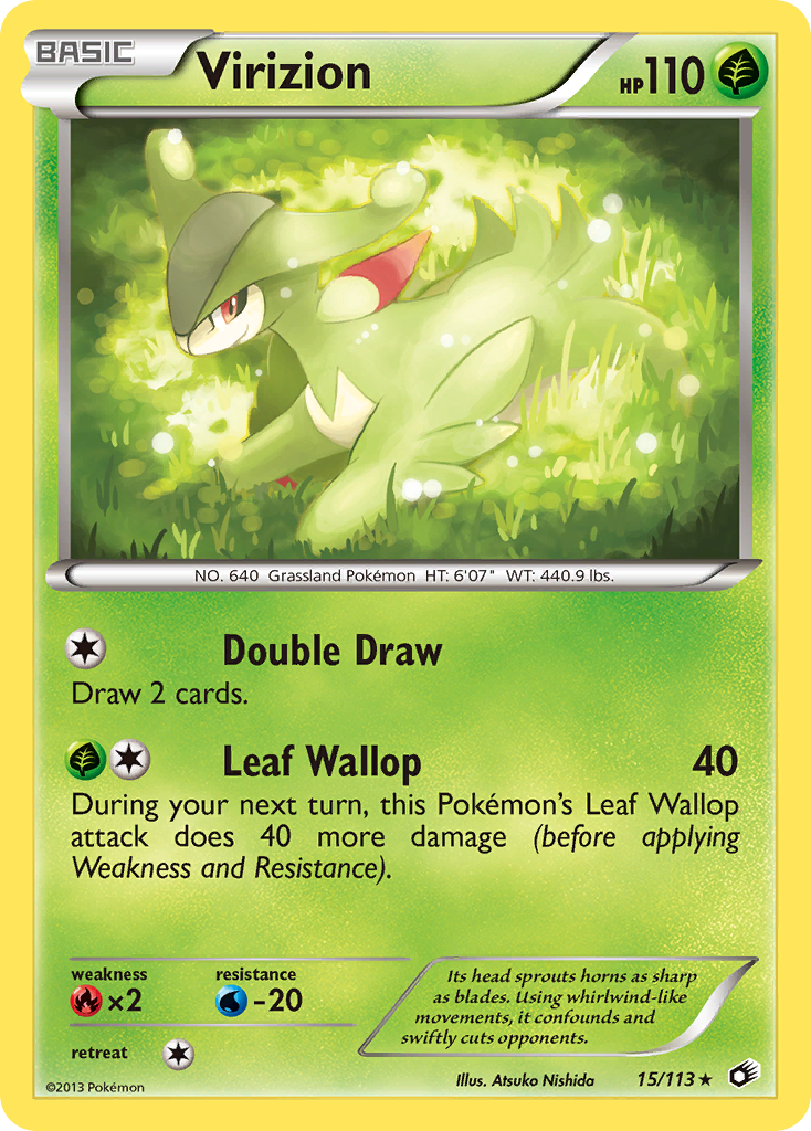 Virizion (15/113) [Black & White: Legendary Treasures] | Jomio and Rueliete's Cards and Comics