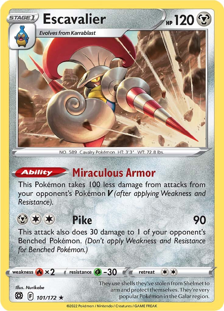 Escavalier (101/172) [Sword & Shield: Brilliant Stars] | Jomio and Rueliete's Cards and Comics