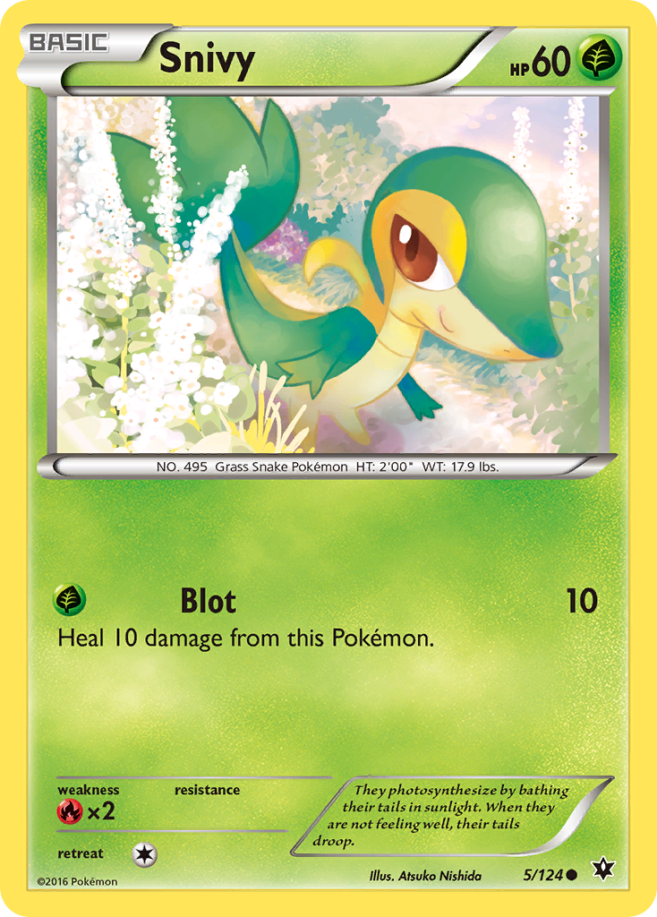 Snivy (5/124) [XY: Fates Collide] | Jomio and Rueliete's Cards and Comics