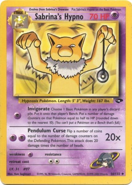Sabrina's Hypno (56/132) [Gym Challenge Unlimited] | Jomio and Rueliete's Cards and Comics