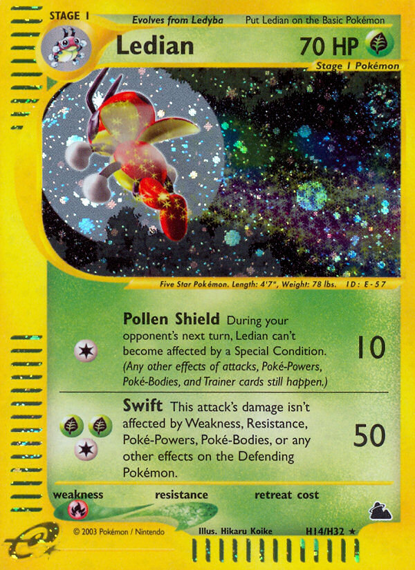 Ledian (H14/H32) [Skyridge] | Jomio and Rueliete's Cards and Comics