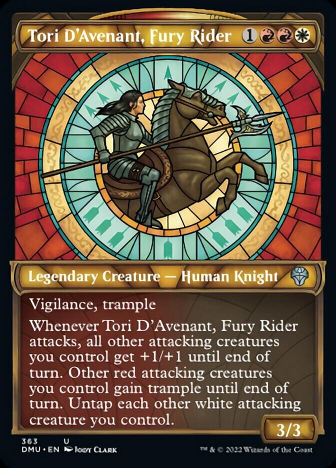 Tori D'Avenant, Fury Rider (Showcase Textured) [Dominaria United] | Jomio and Rueliete's Cards and Comics