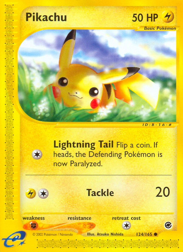 Pikachu (124/165) [Expedition: Base Set] | Jomio and Rueliete's Cards and Comics