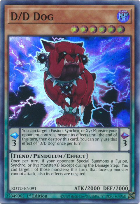 D/D Dog [ROTD-EN091] Super Rare | Jomio and Rueliete's Cards and Comics
