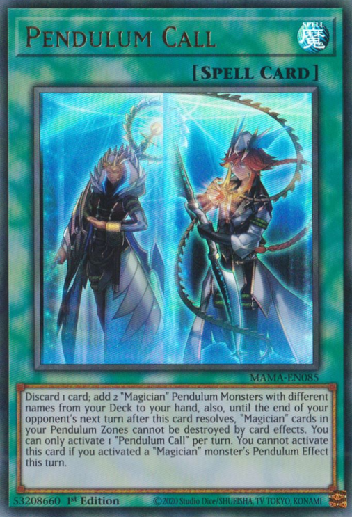 Pendulum Call [MAMA-EN085] Ultra Rare | Jomio and Rueliete's Cards and Comics