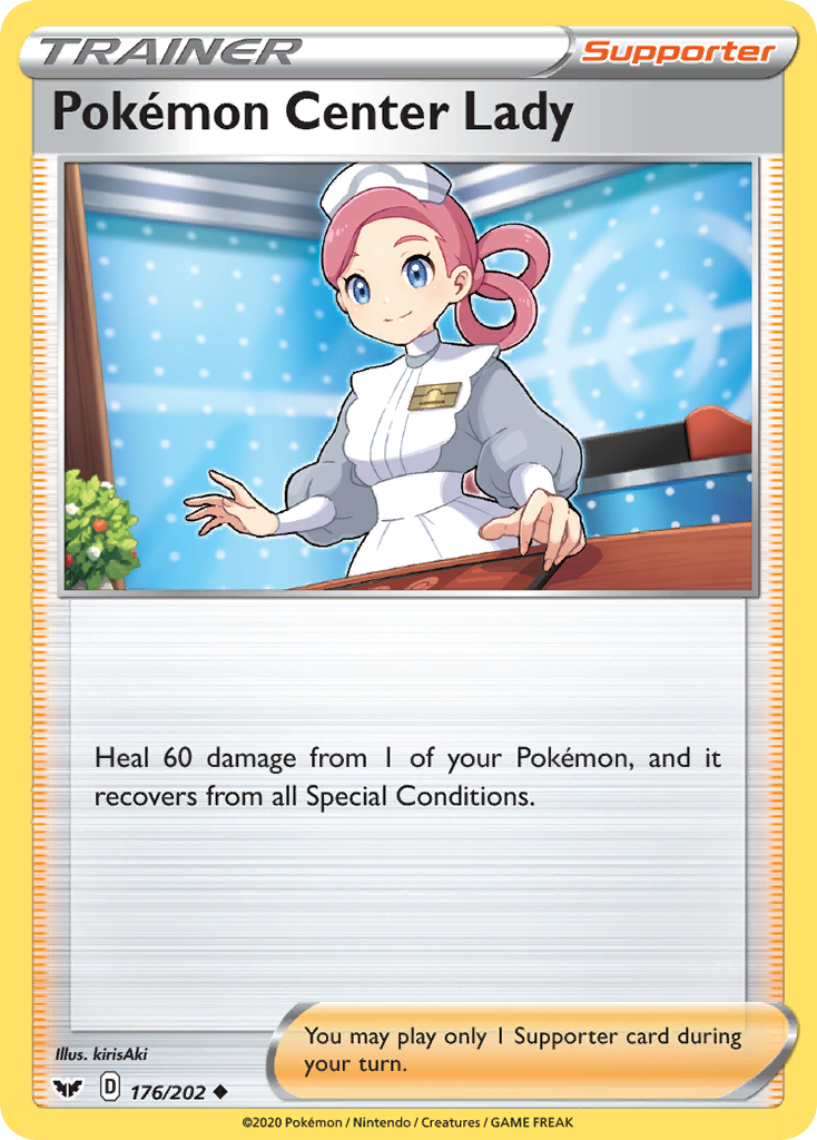 Pokemon Center Lady (176/202) [Sword & Shield: Base Set] | Jomio and Rueliete's Cards and Comics