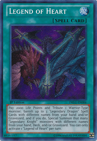 Legend of Heart [DRLG-EN006] Secret Rare | Jomio and Rueliete's Cards and Comics
