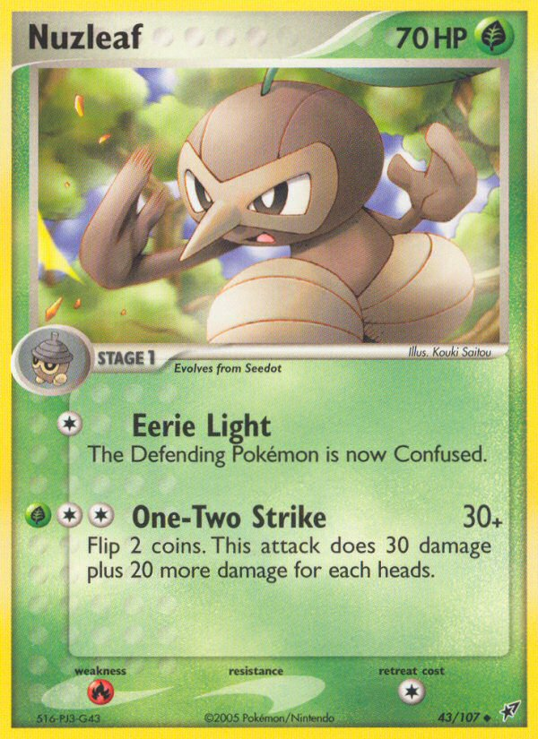 Nuzleaf (43/107) [EX: Deoxys] | Jomio and Rueliete's Cards and Comics