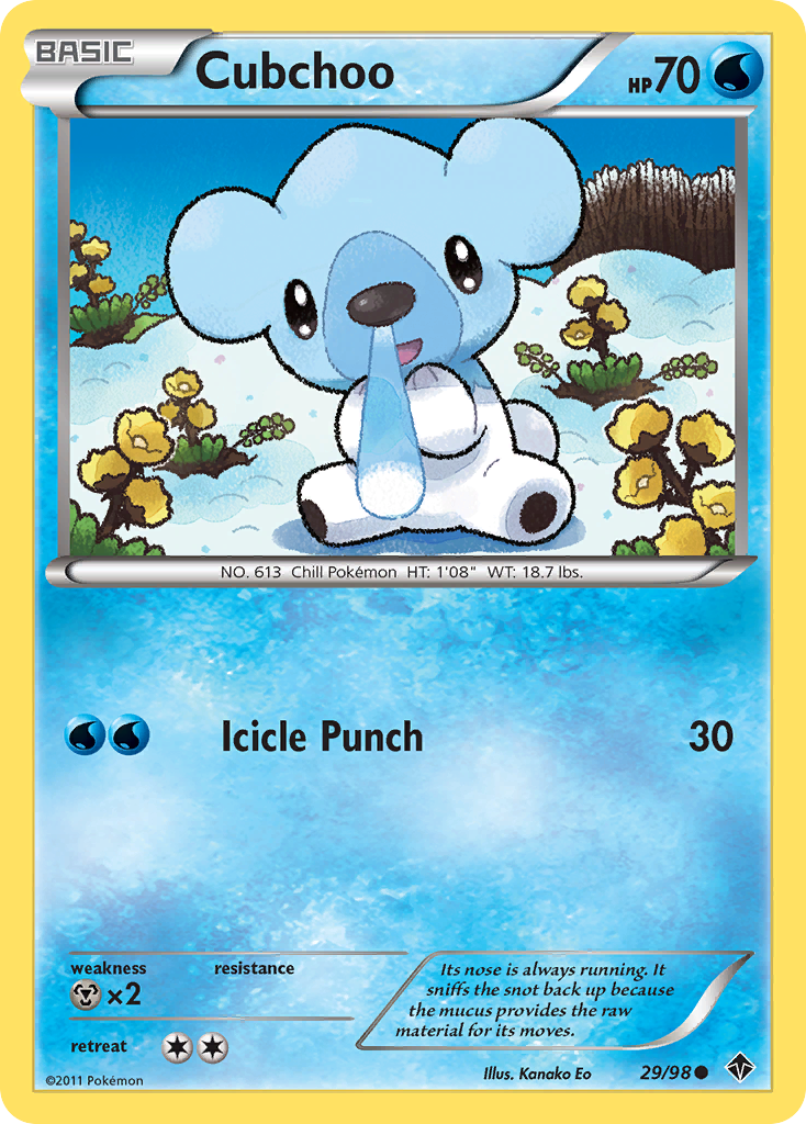 Cubchoo (29/98) [Black & White: Emerging Powers] | Jomio and Rueliete's Cards and Comics