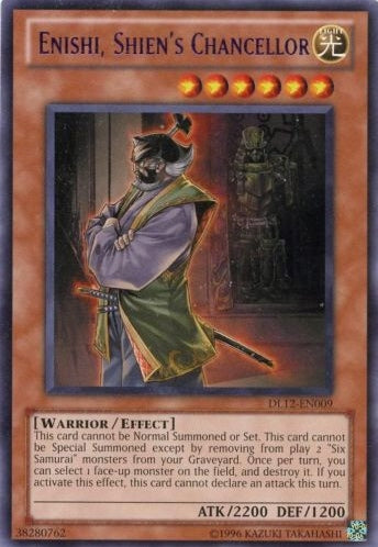 Enishi, Shien's Chancellor (Purple) [DL12-EN009] Rare | Jomio and Rueliete's Cards and Comics