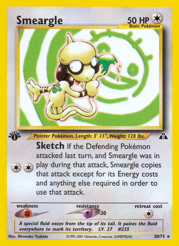 Smeargle (30/75) [Neo Discovery 1st Edition] | Jomio and Rueliete's Cards and Comics