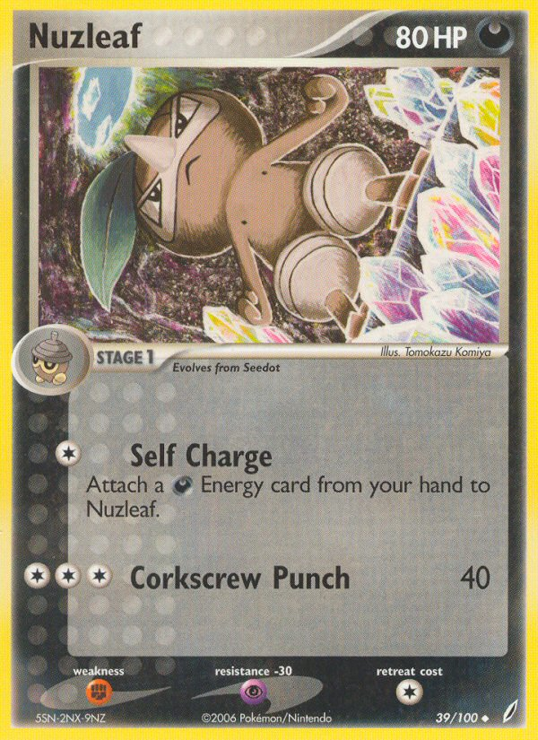 Nuzleaf (39/100) [EX: Crystal Guardians] | Jomio and Rueliete's Cards and Comics