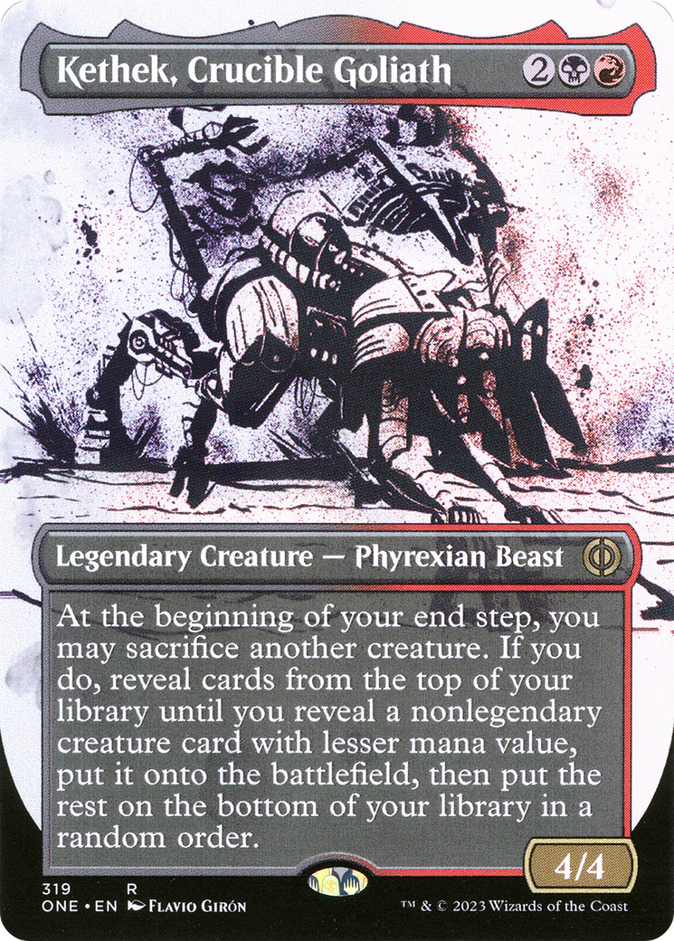Kethek, Crucible Goliath (Borderless Ichor) [Phyrexia: All Will Be One] | Jomio and Rueliete's Cards and Comics
