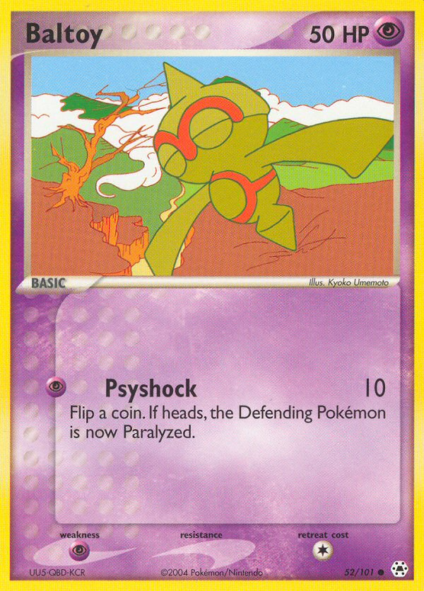 Baltoy (52/101) [EX: Hidden Legends] | Jomio and Rueliete's Cards and Comics