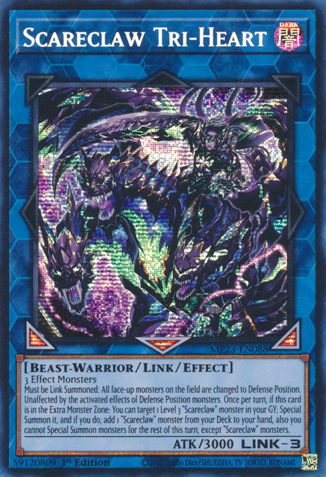 Scareclaw Tri-Heart [MP23-EN088] Prismatic Secret Rare | Jomio and Rueliete's Cards and Comics