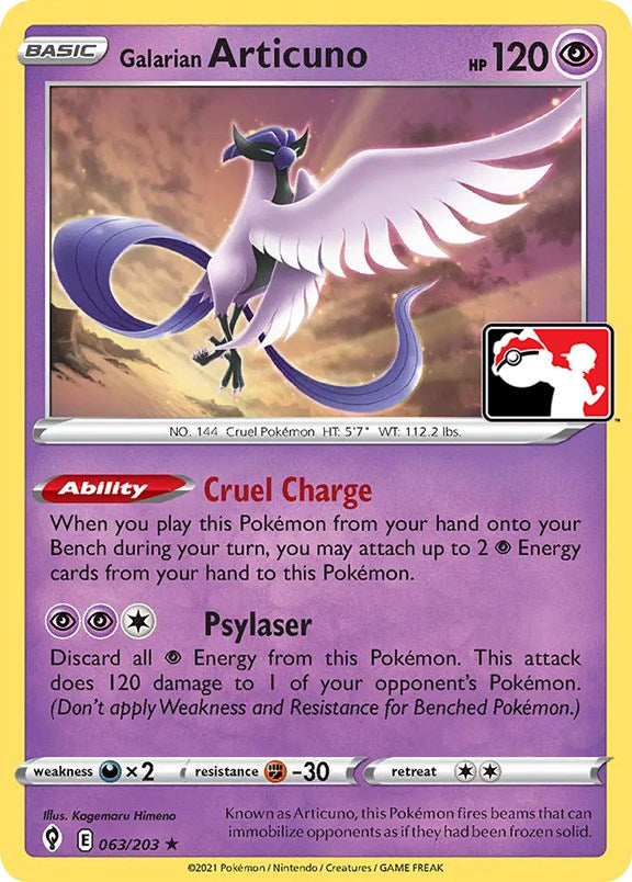 Galarian Articuno (063/203) [Prize Pack Series One] | Jomio and Rueliete's Cards and Comics