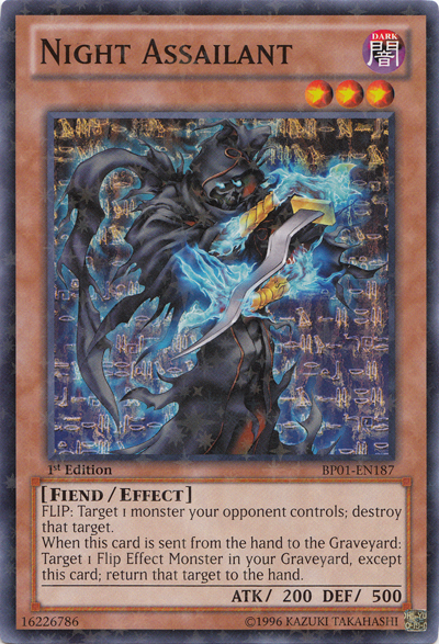 Night Assailant [BP01-EN187] Starfoil Rare | Jomio and Rueliete's Cards and Comics