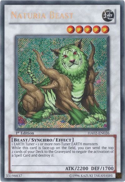 Naturia Beast [HA02-EN026] Secret Rare | Jomio and Rueliete's Cards and Comics
