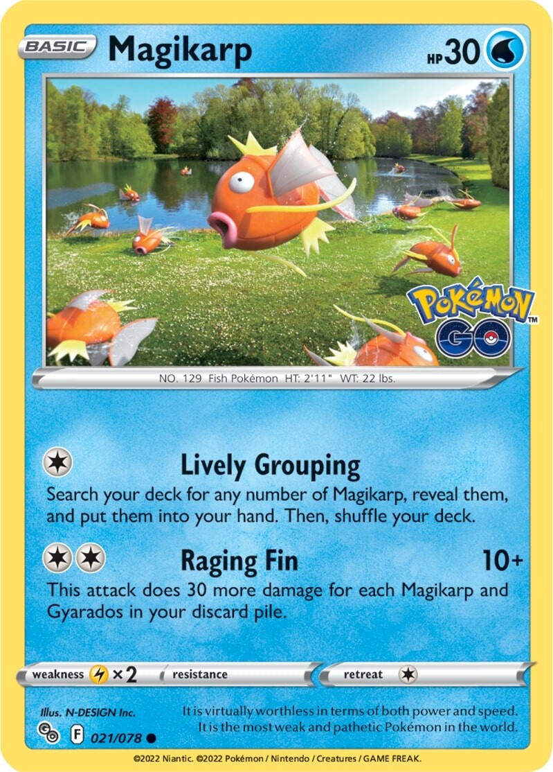 Magikarp (021/078) [Pokémon GO] | Jomio and Rueliete's Cards and Comics