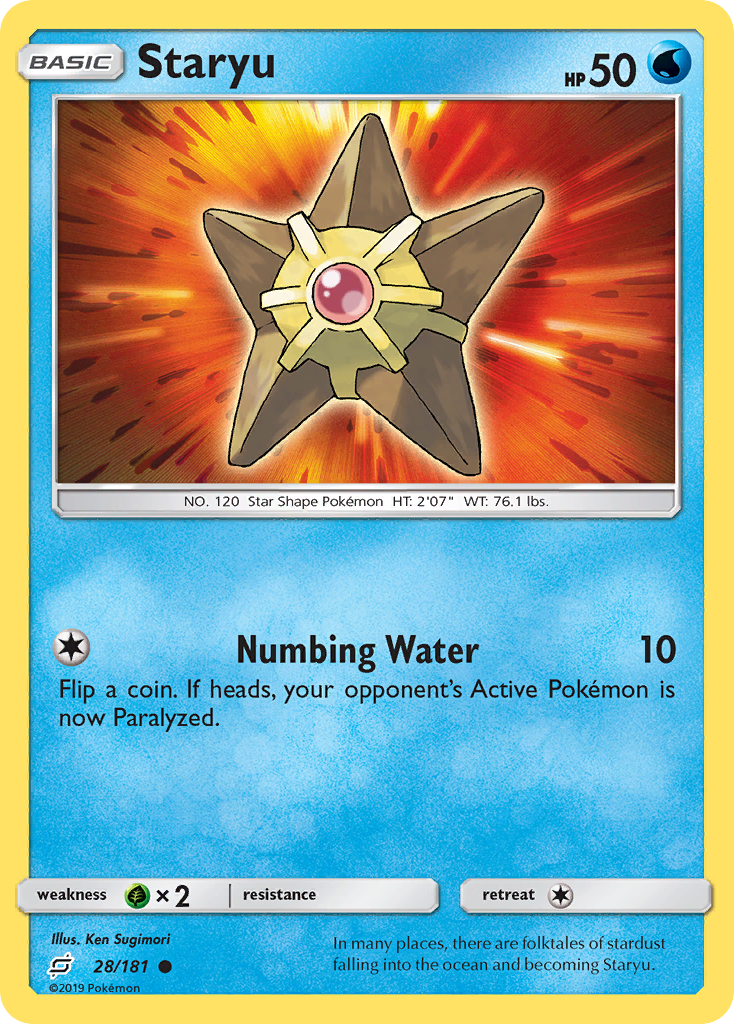 Staryu (28/181) [Sun & Moon: Team Up] | Jomio and Rueliete's Cards and Comics