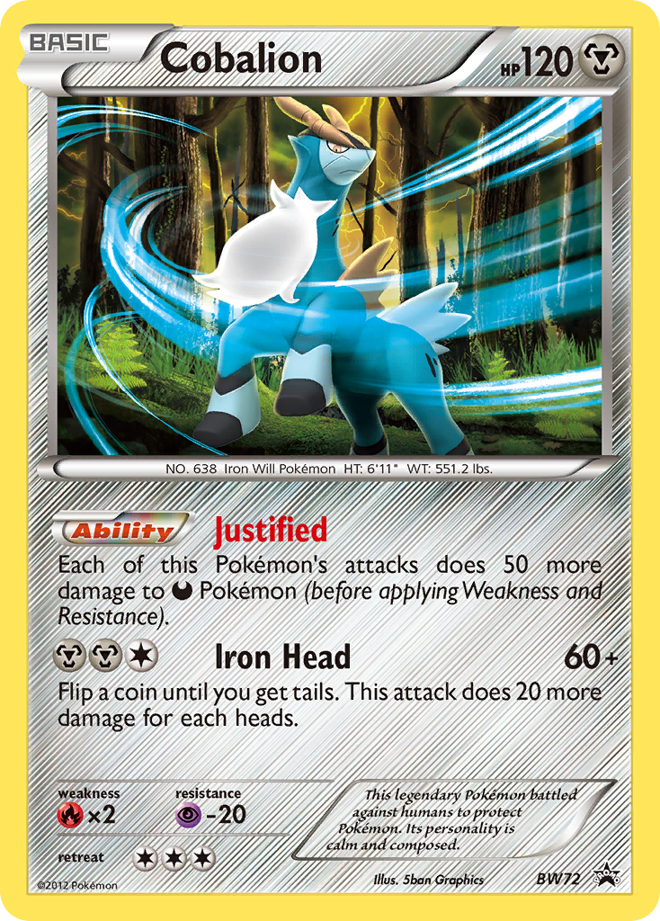 Cobalion (BW72) [Black & White: Black Star Promos] | Jomio and Rueliete's Cards and Comics