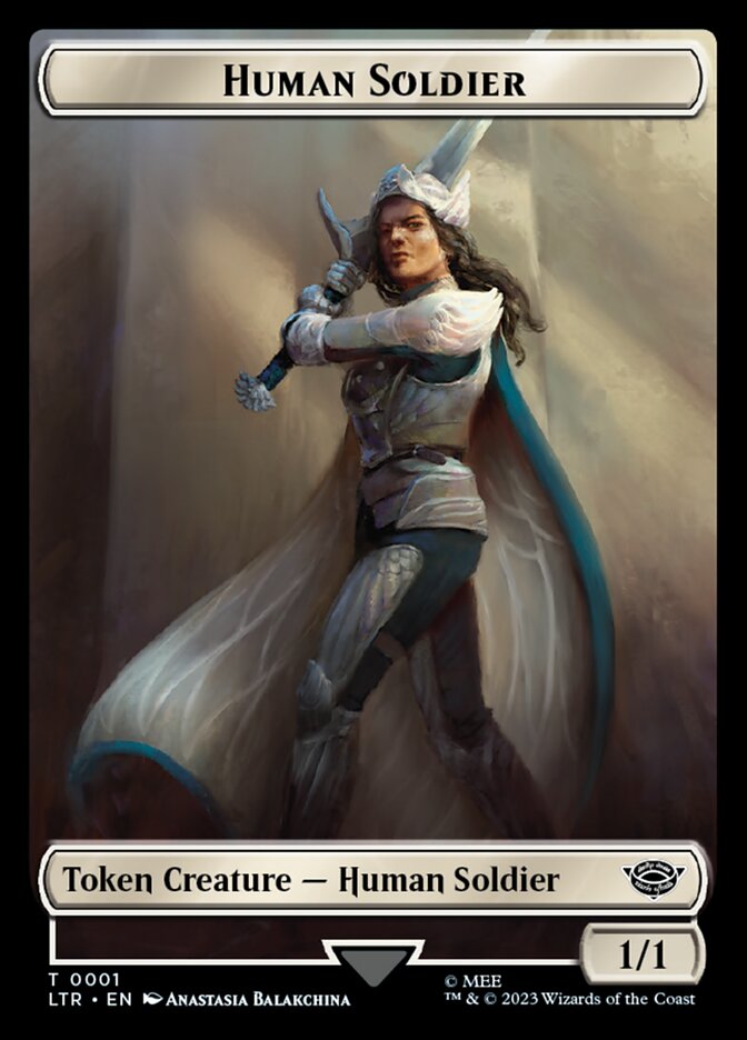 Human Soldier Token (01) [The Lord of the Rings: Tales of Middle-Earth Tokens] | Jomio and Rueliete's Cards and Comics