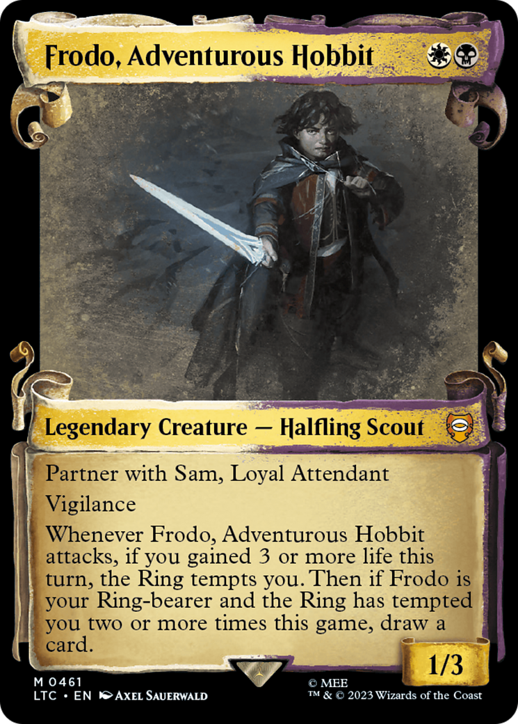 Frodo, Adventurous Hobbit [The Lord of the Rings: Tales of Middle-Earth Commander Showcase Scrolls] | Jomio and Rueliete's Cards and Comics