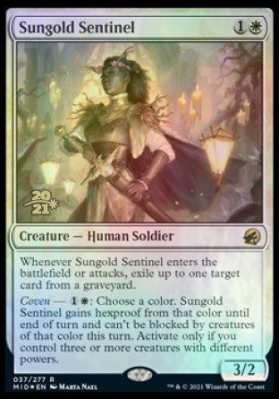 Sungold Sentinel [Innistrad: Midnight Hunt Prerelease Promos] | Jomio and Rueliete's Cards and Comics