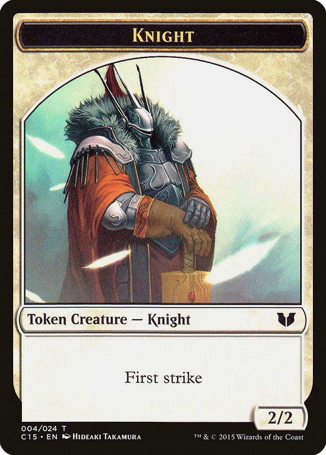Knight (004) // Elemental Shaman Double-Sided Token [Commander 2015 Tokens] | Jomio and Rueliete's Cards and Comics