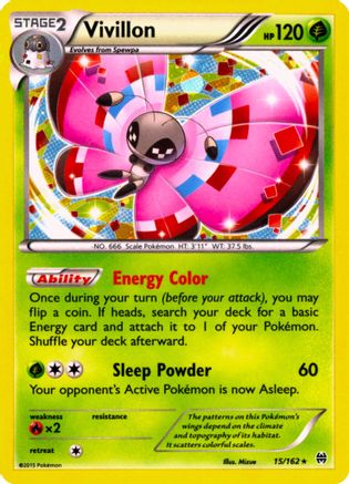 Vivillon (15/162) (Cosmos Holo) [XY: BREAKthrough] | Jomio and Rueliete's Cards and Comics