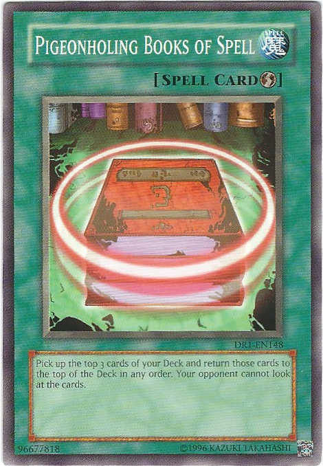Pigeonholing Books of Spell [DR1-EN148] Common | Jomio and Rueliete's Cards and Comics