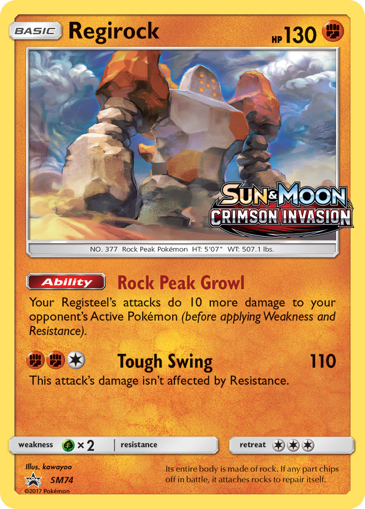 Regirock (SM74) [Sun & Moon: Black Star Promos] | Jomio and Rueliete's Cards and Comics