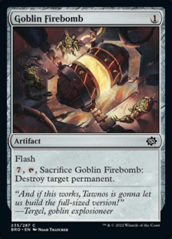 Goblin Firebomb [The Brothers' War] | Jomio and Rueliete's Cards and Comics
