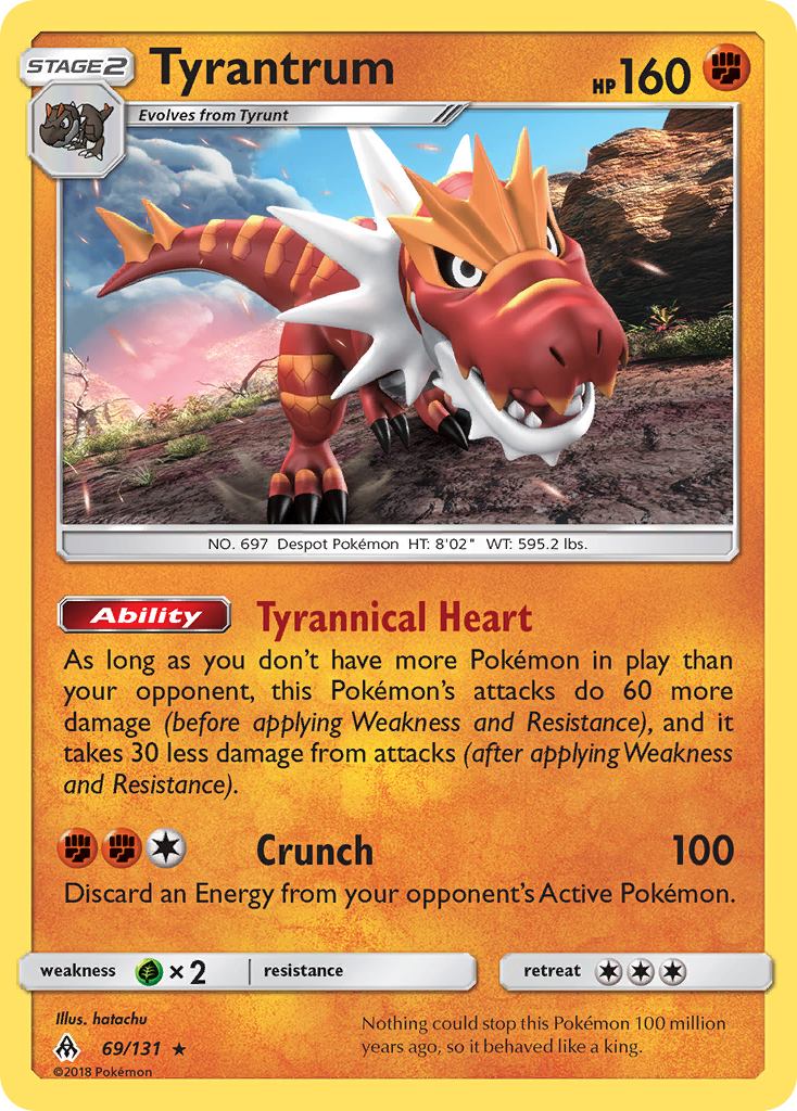 Tyrantrum (69/131) [Sun & Moon: Forbidden Light] | Jomio and Rueliete's Cards and Comics