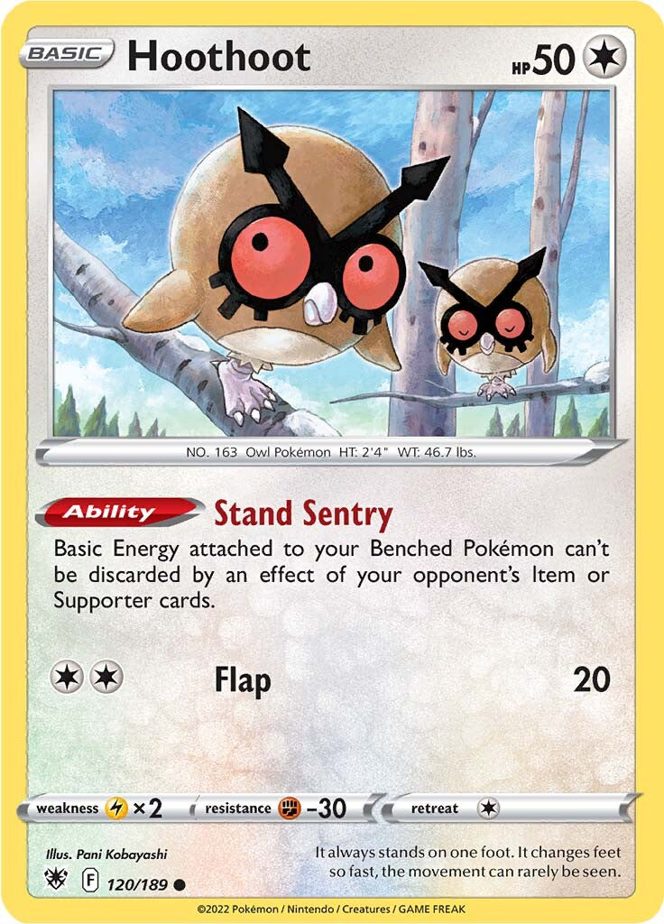 Hoothoot (120/189) [Sword & Shield: Astral Radiance] | Jomio and Rueliete's Cards and Comics