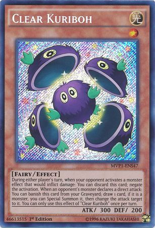 Clear Kuriboh [MVP1-ENS47] Secret Rare | Jomio and Rueliete's Cards and Comics