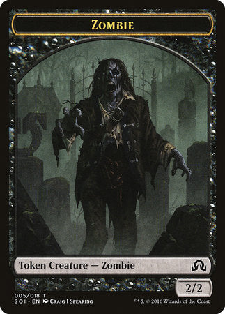 Zombie Token [Shadows over Innistrad Tokens] | Jomio and Rueliete's Cards and Comics