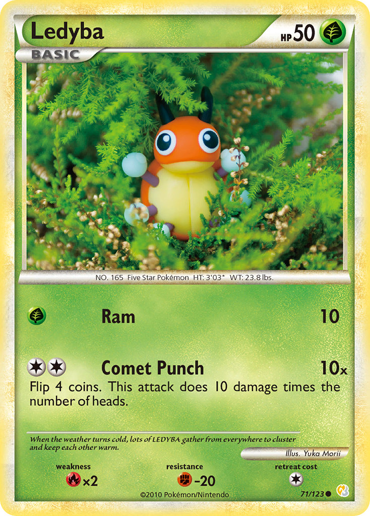 Ledyba (71/123) [HeartGold & SoulSilver: Base Set] | Jomio and Rueliete's Cards and Comics