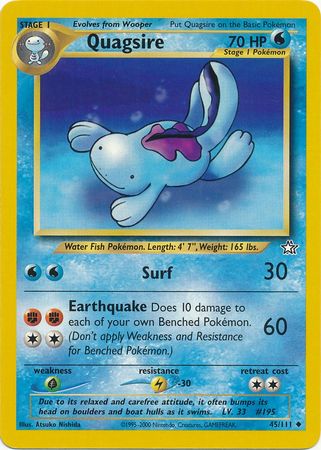 Quagsire (45/111) [Neo Genesis Unlimited] | Jomio and Rueliete's Cards and Comics