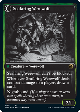 Suspicious Stowaway // Seafaring Werewolf [Innistrad: Double Feature] | Jomio and Rueliete's Cards and Comics