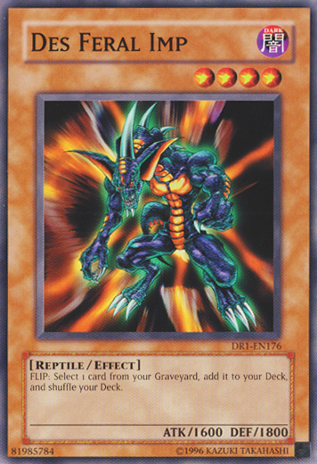 Des Feral Imp [DR1-EN176] Common | Jomio and Rueliete's Cards and Comics