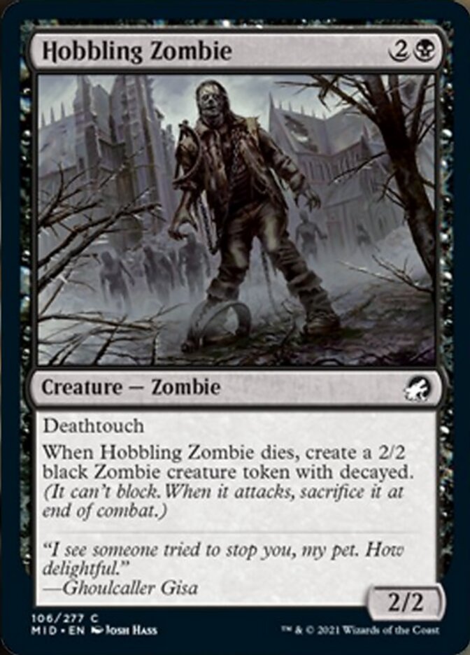 Hobbling Zombie [Innistrad: Midnight Hunt] | Jomio and Rueliete's Cards and Comics