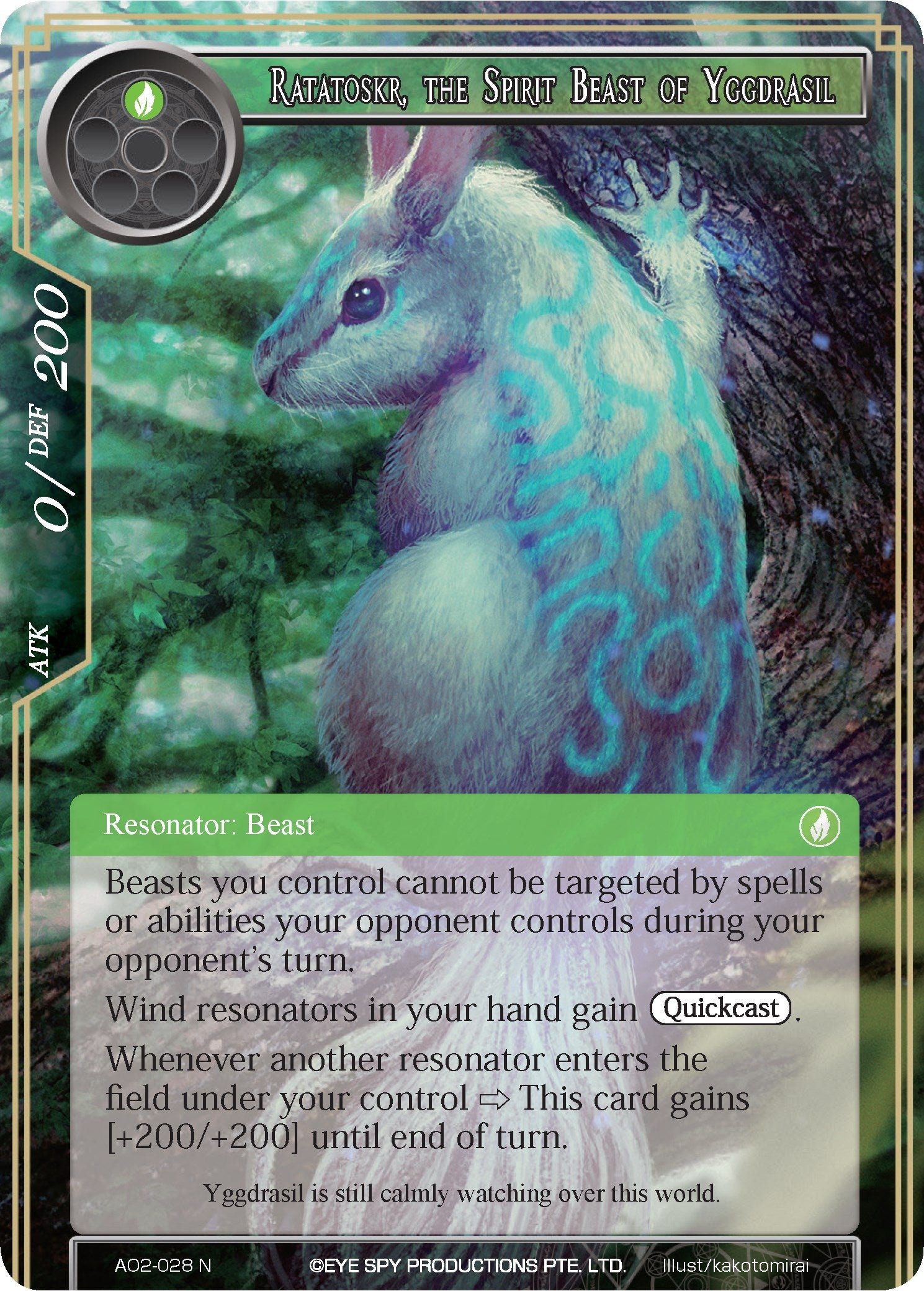 Ratatoskr, the Spirit Beast of Yggdrasil (AO2-028) [Alice Origin II] | Jomio and Rueliete's Cards and Comics