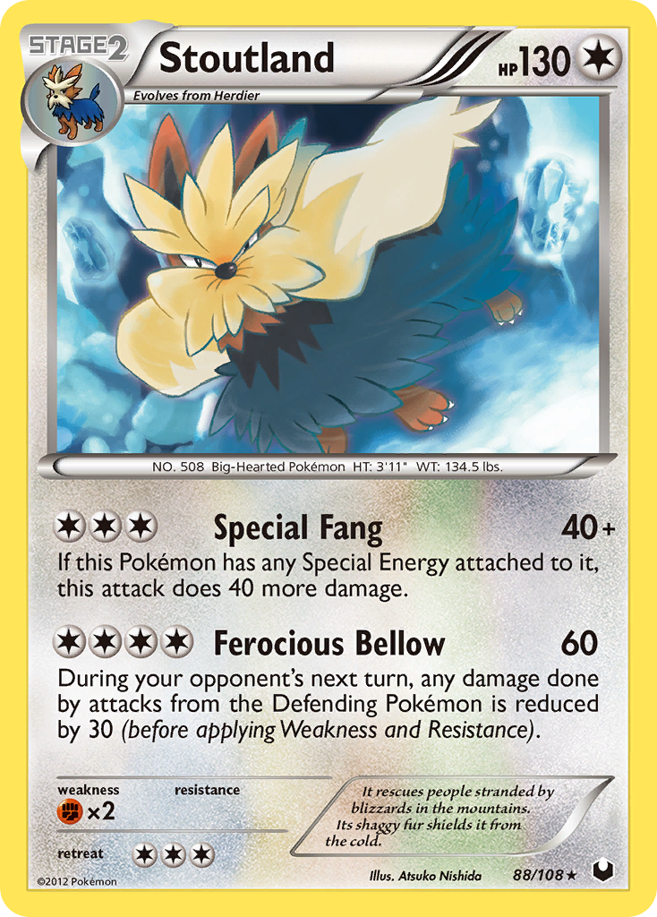 Stoutland (88/108) [Black & White: Dark Explorers] | Jomio and Rueliete's Cards and Comics