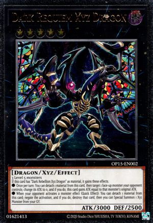 Dark Requiem Xyz Dragon [OP15-EN002] Ultimate Rare | Jomio and Rueliete's Cards and Comics