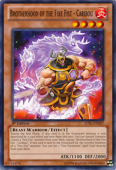 Brotherhood of the Fire Fist - Caribou [JOTL-EN027] Common | Jomio and Rueliete's Cards and Comics