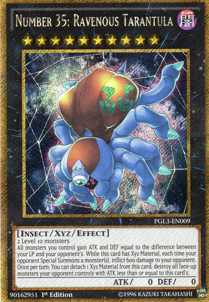 Number 35: Ravenous Tarantula [PGL3-EN009] Gold Secret Rare | Jomio and Rueliete's Cards and Comics