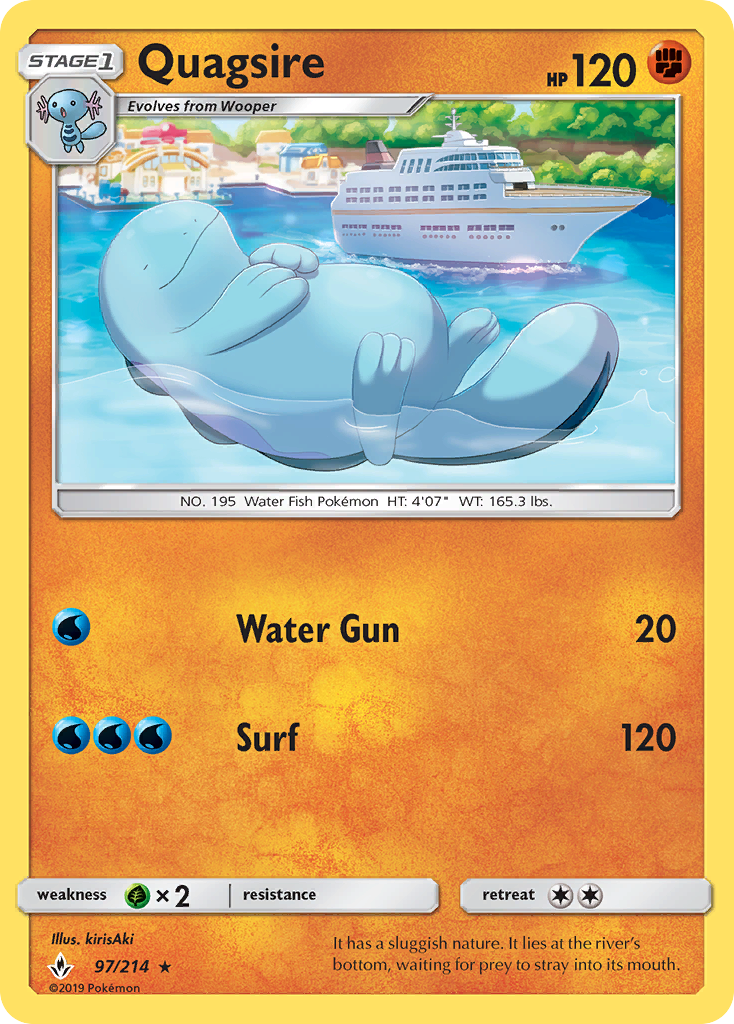 Quagsire (97/214) [Sun & Moon: Unbroken Bonds] | Jomio and Rueliete's Cards and Comics