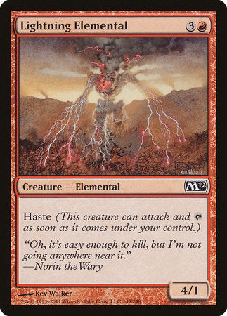 Lightning Elemental [Magic 2012] | Jomio and Rueliete's Cards and Comics