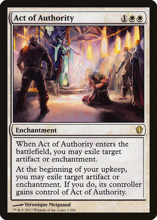 Act of Authority [Commander 2013] | Jomio and Rueliete's Cards and Comics